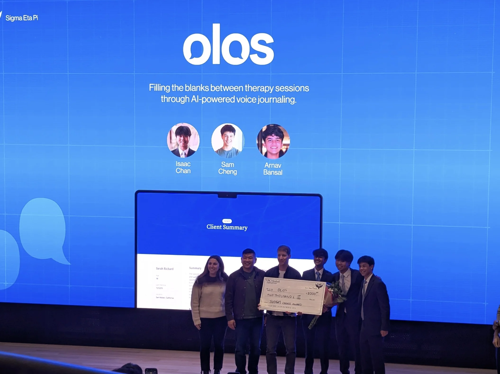 The olos team at SEP Demo Day